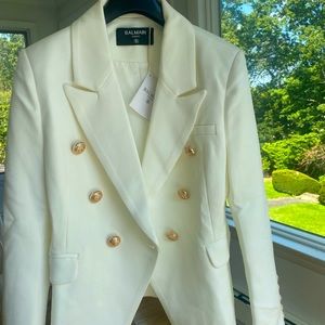 NWT Balmain blazer jacket white